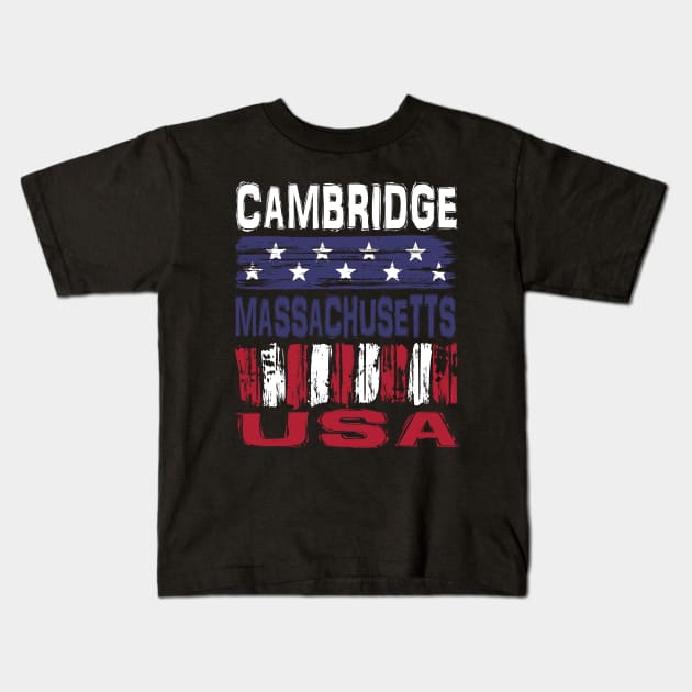 Cambridge Massachusetts USA T-Shirt Kids T-Shirt by Nerd_art